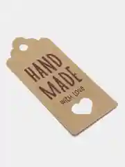 Бирка крафт, 100 шт, "Hand made with Love"