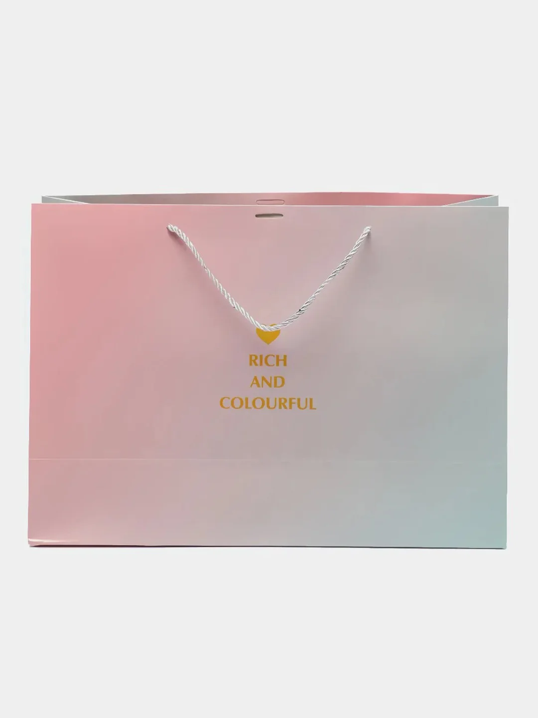 Подарочный пакет розовый градиент "Rich and colorful"
