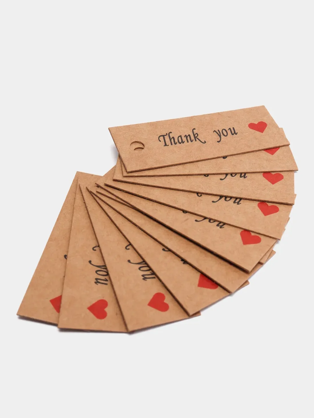 Бирка для подарка "Thank you", 20 штук