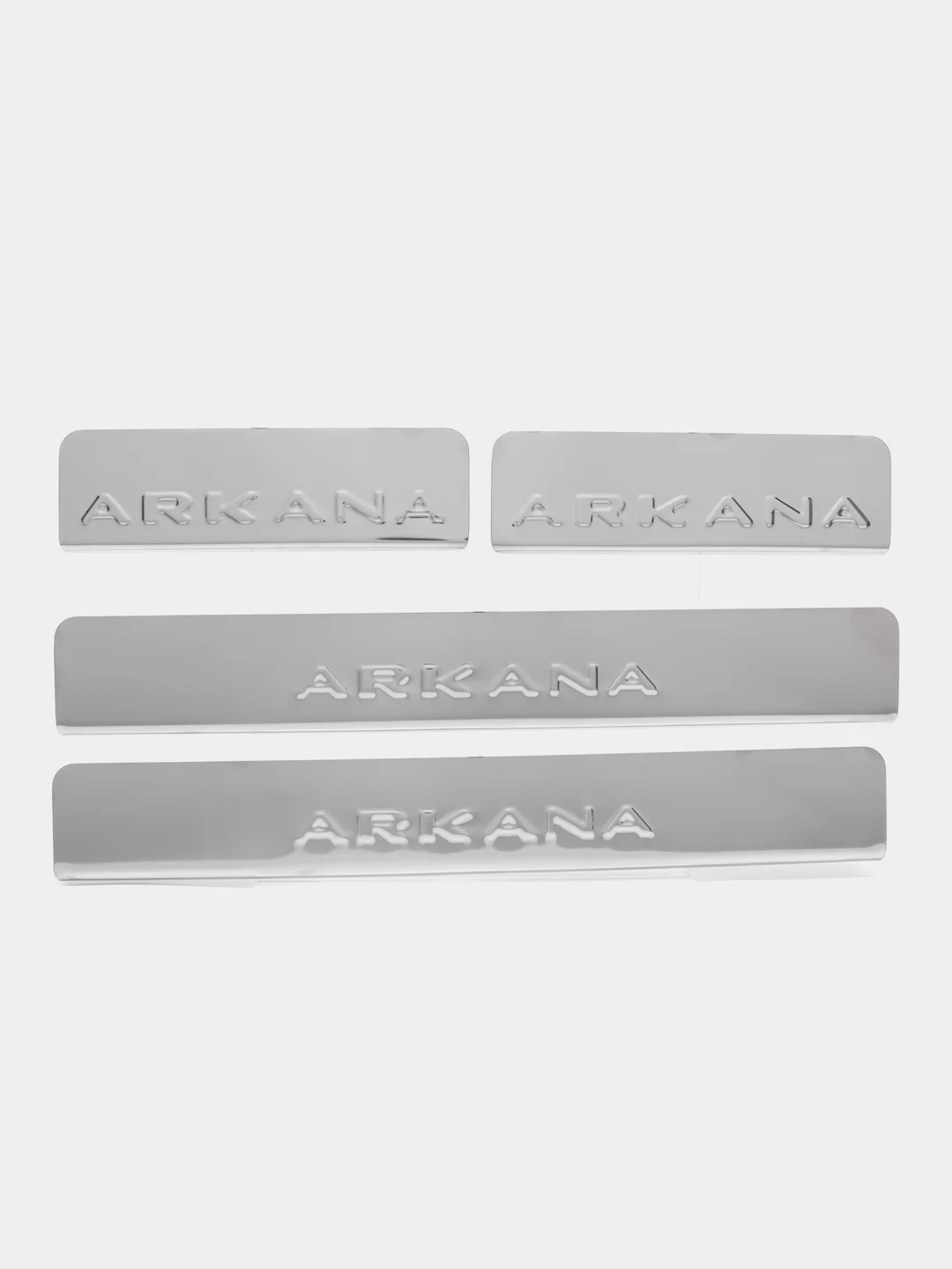 Накладки на пороги нержавейка, хром, штапм, рельеф, надпись Renault Arkana