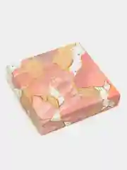 Розовый коробка подарочная картонная 14*14 см