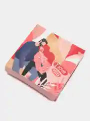 Тёмно-розовый коробка подарочная картонная 14*14 см