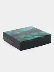 Тёмно-бирюзовый коробка подарочная картонная 14*14 см