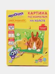 Картина по номерам 15х20 см, Юнландия "Пушистики", на холсте, акрил, кисти