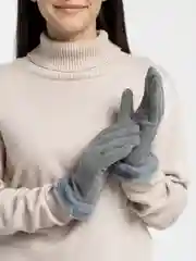 Серый перчатки женские