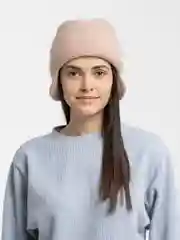 Бежевый шапка ушанка женская зимняя