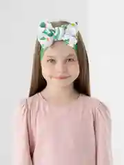 Зеленый детская повязка на голову /повязка бант/повязка для девочки