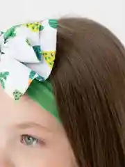Зеленый детская повязка на голову /повязка бант/повязка для девочки