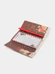 Бордовый новогодний подарочный набор: планинг-стикеры  и ручка
