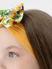 Хаки детская повязка на голову /повязка бант/повязка для девочки