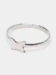 Серебряный кольца с бабочками, парные, 2 штуки