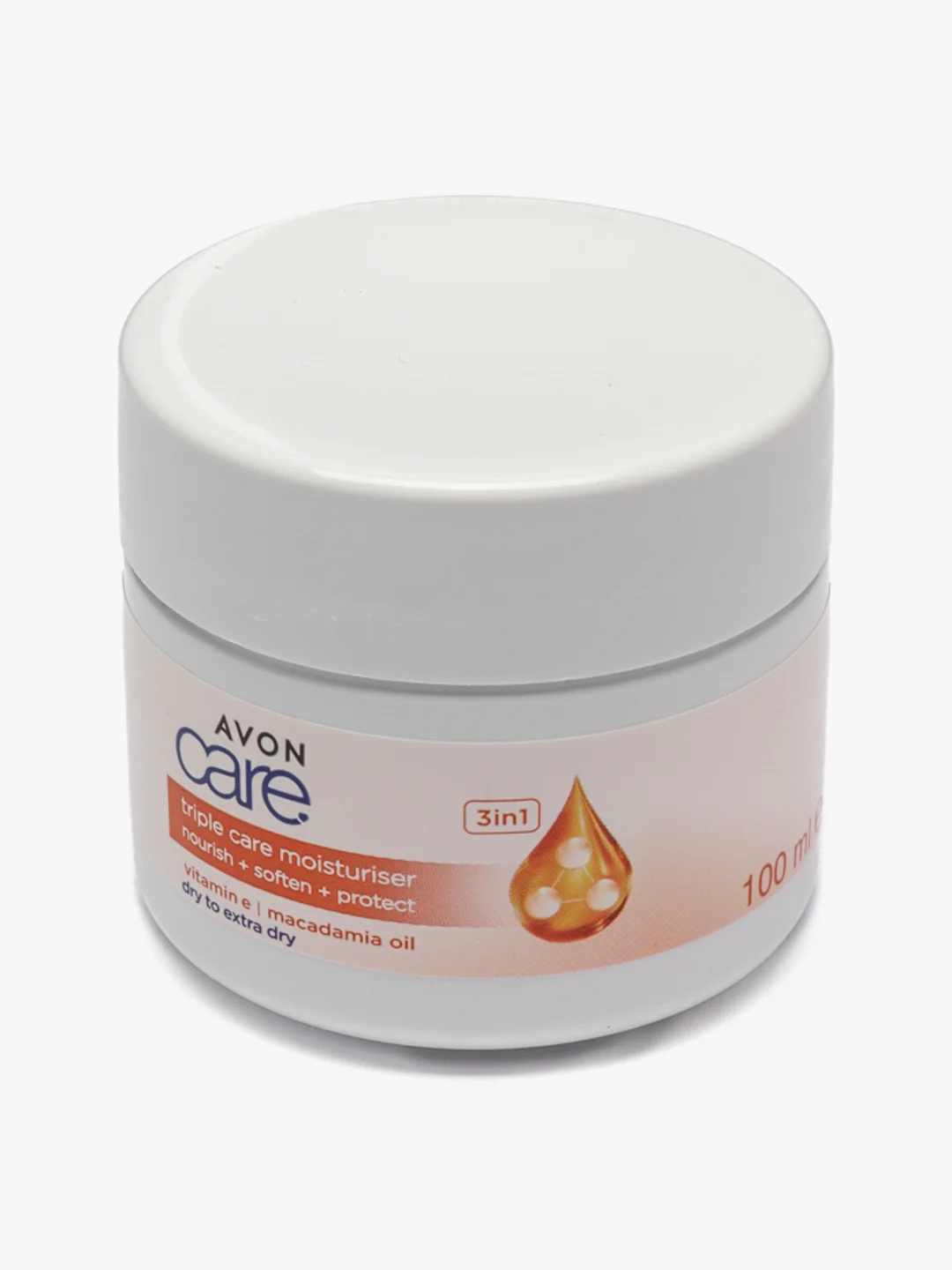 Оранжевый avon Care Для любого типа кожи Тройной уход. Увлажняющий и питающий крем для лица, 100 мл