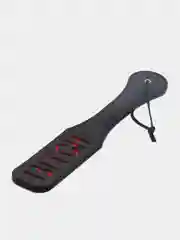Черный плетка-пэддл для БДСМ игр 18+, кожаный