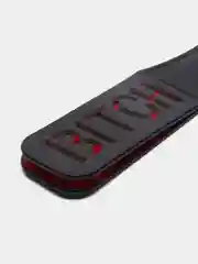 Черный плетка-пэддл для БДСМ игр 18+, кожаный