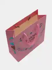 Розовый подарочный пакет
