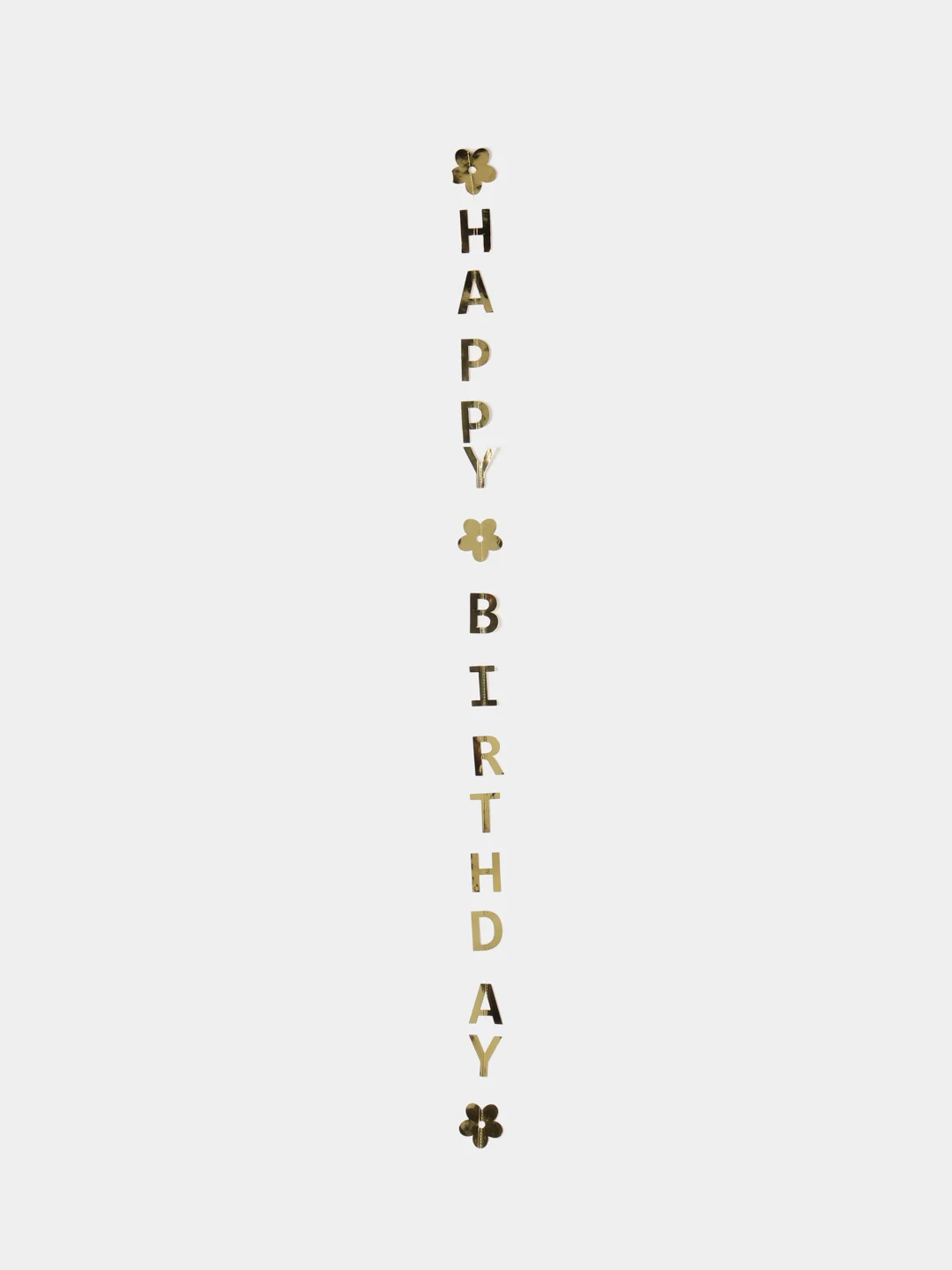 Золотой праздничная гирлянда на день рождения "Happy birthday", длина 1,8 м