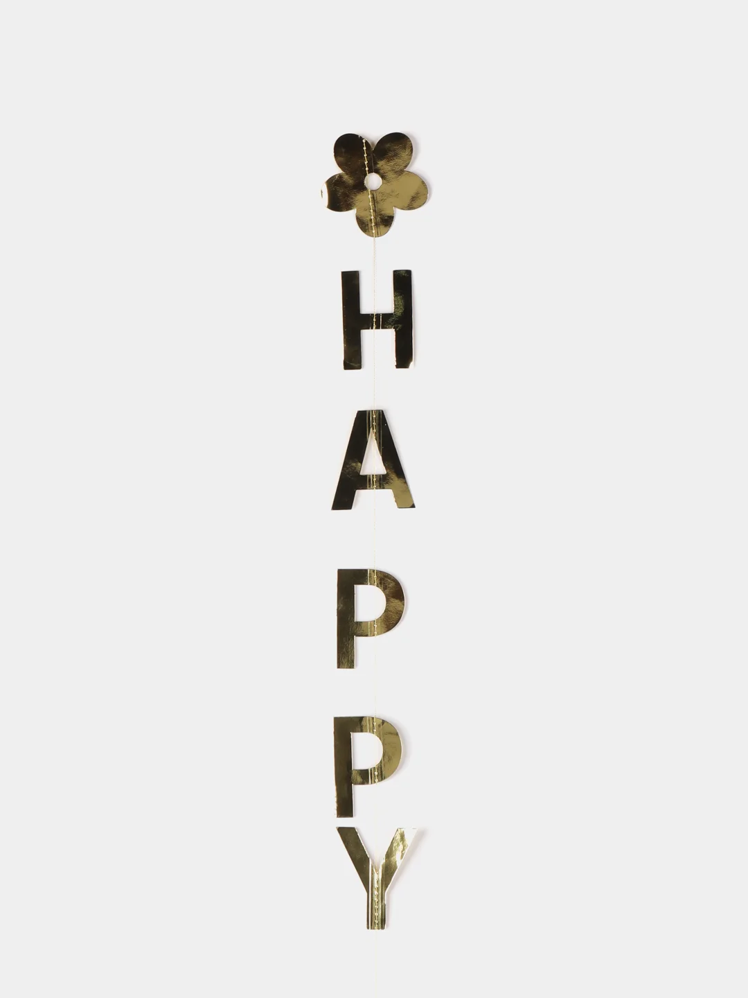 Золотой праздничная гирлянда на день рождения "Happy birthday", длина 1,8 м