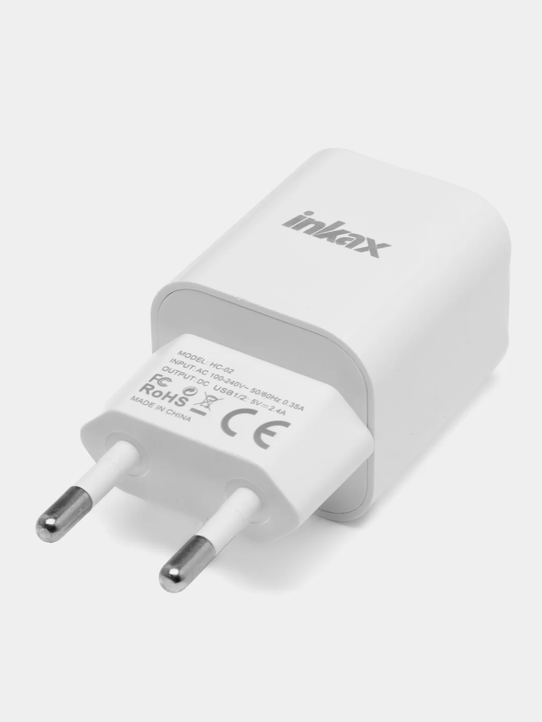 Белый зарядка iNKAX HC-02, micro-USB / Lightning / Type-C, для iPhone и Android