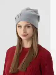 Серый шапка для девушек Lucky, демисезонная