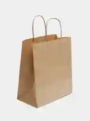 Пакет бумажный с кручеными ручками / Крафтовый пакет, 22x12x25 - 3 и 5шт