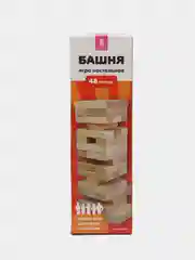 Игра настольная "Башня", 48 деревянных блоков, "Золотая сказка", 662294