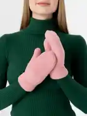 Розовый варежки женские