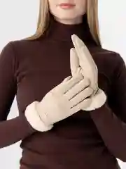 Бежевый перчатки женские