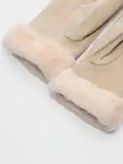 Бежевый перчатки женские