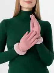 Розовый перчатки женские