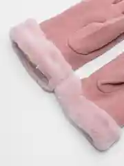 Розовый перчатки женские
