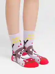 Белый носки женские, новогодние, размер 36-41