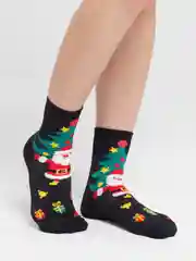 Угольный носки женские, новогодние, размер 36-41