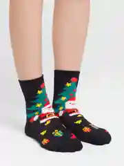 Угольный носки женские, новогодние, размер 36-41