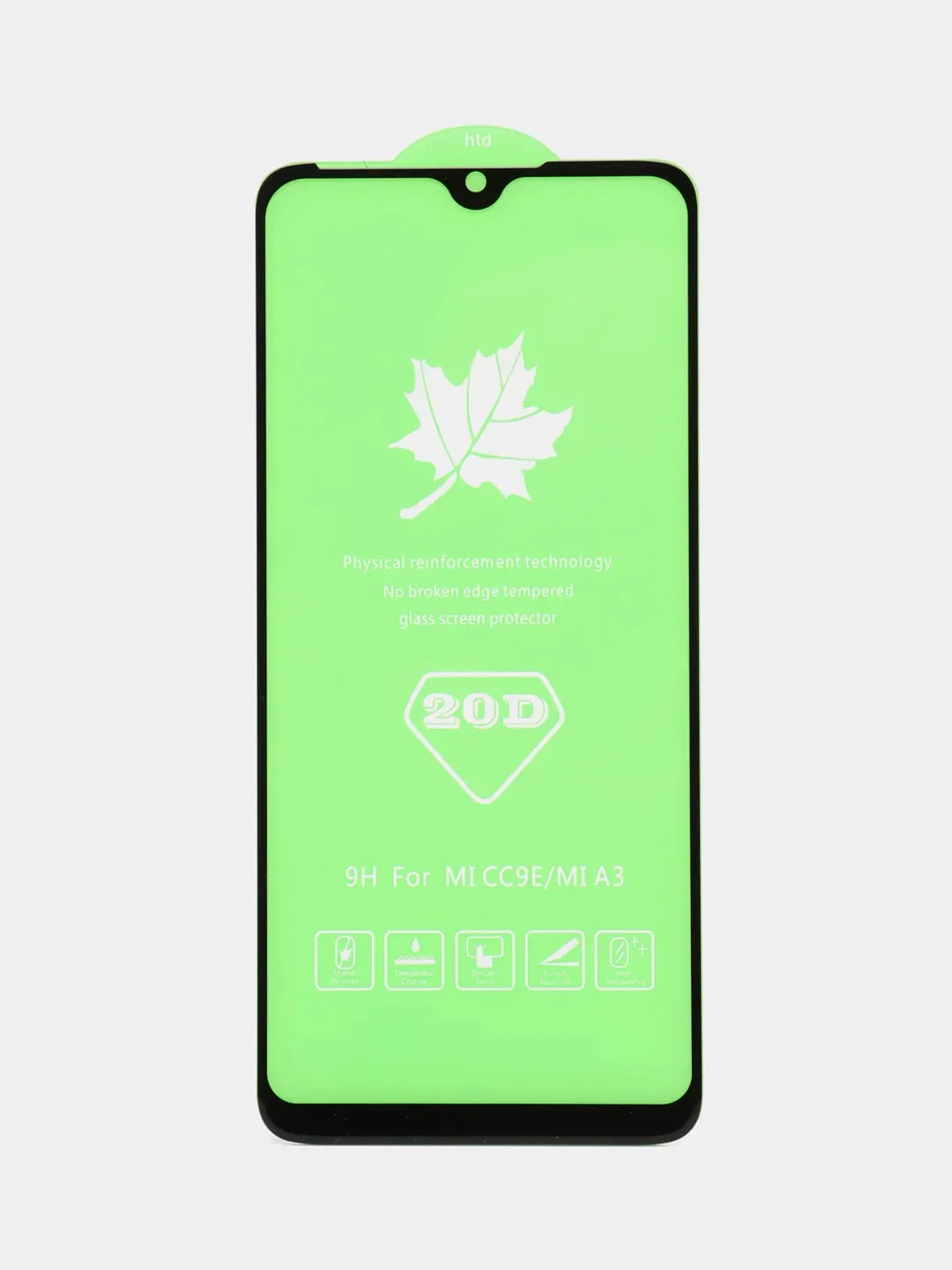 Защитное стекло 20D на Xiaomi / Redmi Note 8T / Redmi 8A / Redmi 8 / Mi A3 / Mi 9SE / Mi 7