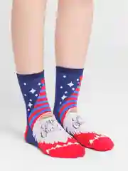 Бордовый носки женские, новогодние, размер 36-41