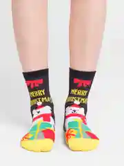 Черный носки женские, новогодние, размер 36-41