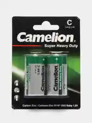 Батарейка Camelion R14 BL-2 (R14P-BP2G 1,5В), в упаковке 2 штуки