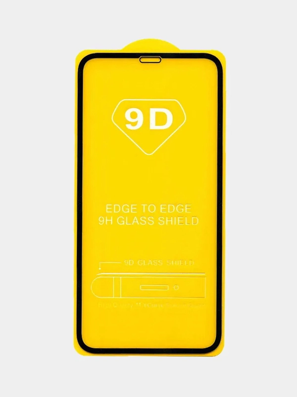 Защитное стекло 9D для iPhone 11 / XR, с черной рамкой