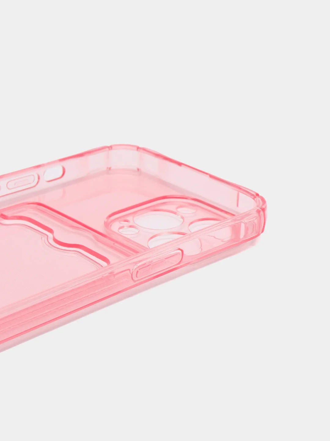 Розовый чехол с карманом для карт на iPhone XR, 11, 12, 13, Pro, Pro Max