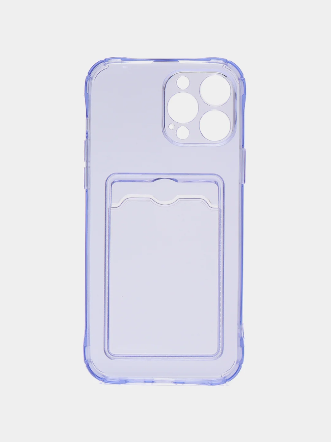 Синий чехол с карманом для карт на iPhone XR, 11, 12, 13, Pro, Pro Max