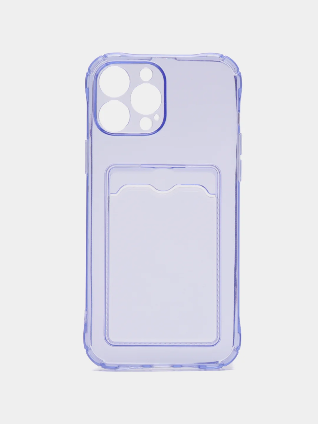 Синий чехол с карманом для карт на iPhone XR, 11, 12, 13, Pro, Pro Max