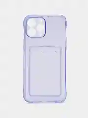 Синий чехол с карманом для карт на iPhone XR, 11, 12, 13, Pro, Pro Max