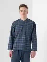 Угольный пижама мужская с брюками, теплая мужская пижама