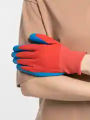 Перчатки нейлоновые, с рифленым покрытием