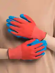 Перчатки нейлоновые, с рифленым покрытием