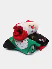 Алый новогодние женские носки в подарочной коробочке 3 пары