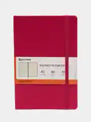 Фуксия блокнот в клетку с резинкой "Metropolis Special", А5, 80 л.,BRAUBERG