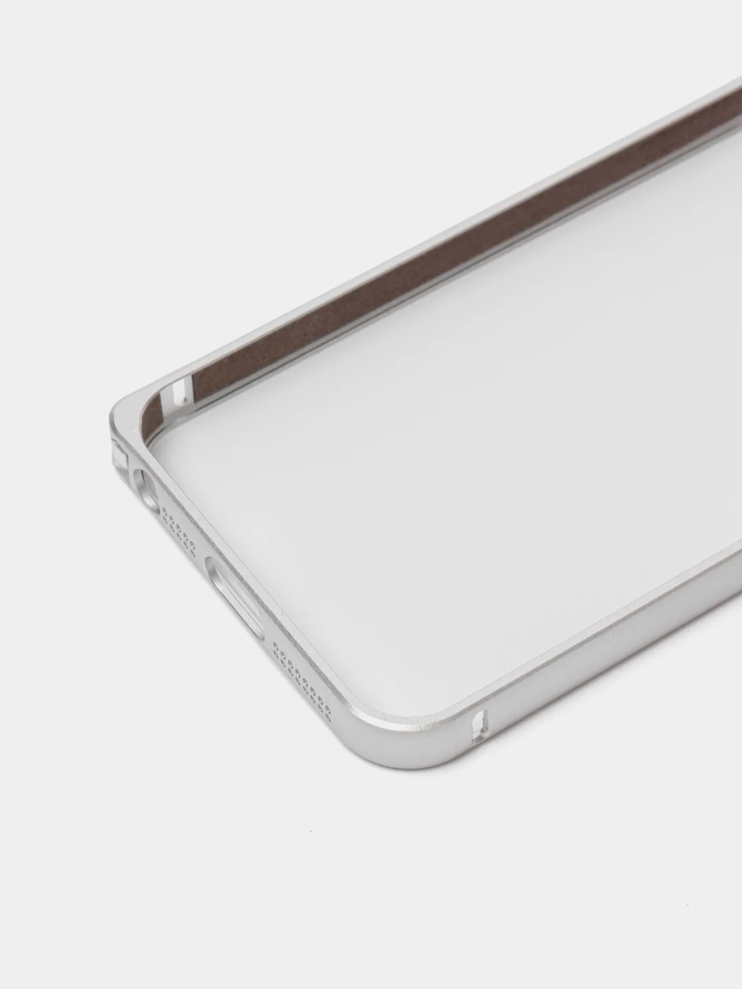 Серебряный бампер алюминевый для iPhone 5, 5S, SE