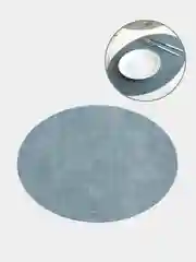 Салфетка сервировочная DeNASTIA, овальная, искусственная кожа, синяя, 45 х 32 cм