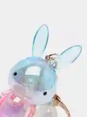 Голубой брелок на ключи "Кролик"